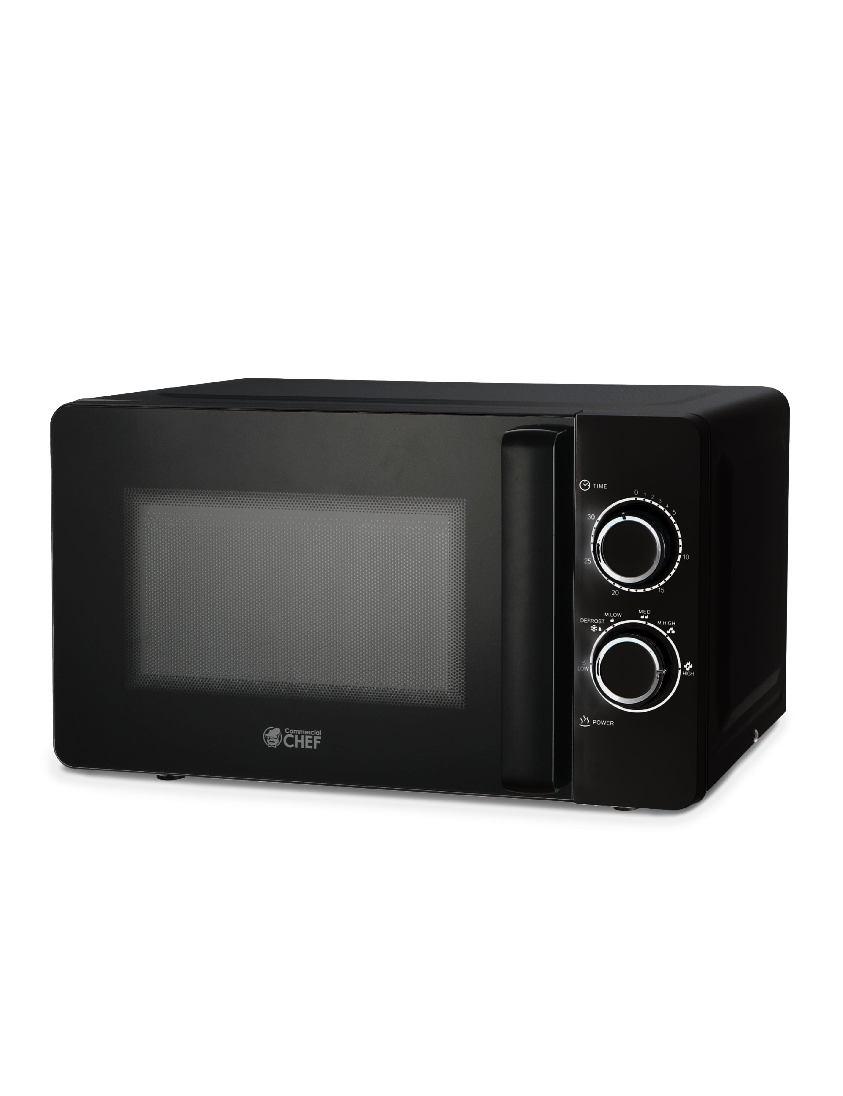 Commercial Chef - Small Microwave 0.7 Cu. Ft. Countertop Microwave with Mechanical Control - Black