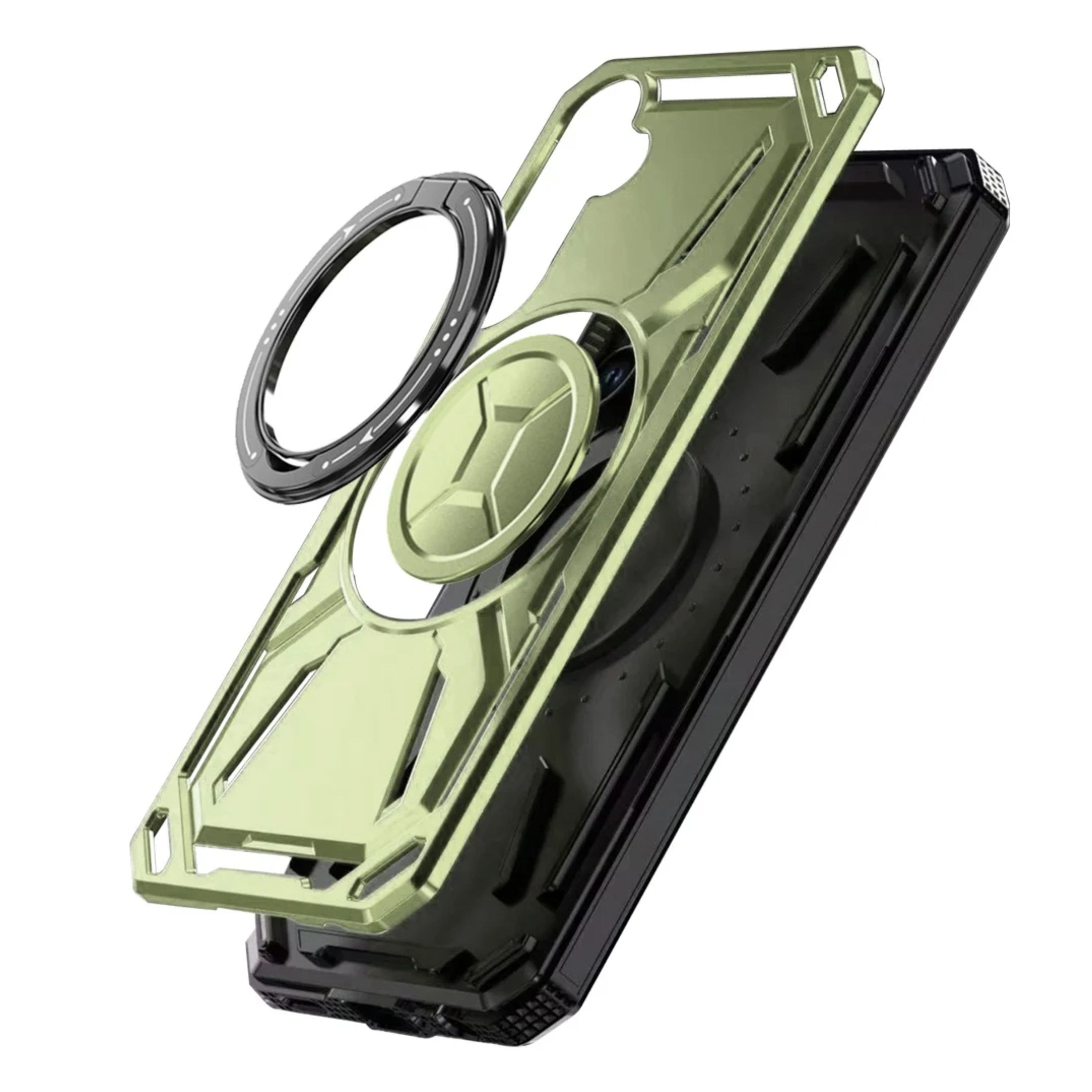 Kitcheniva - Shockproof Magnetic Circle Metal Stand Rotating Phone Case With Tempered Glass For Samsung Galaxy A57 5G - Midnight Green price history on PriceWatchPro