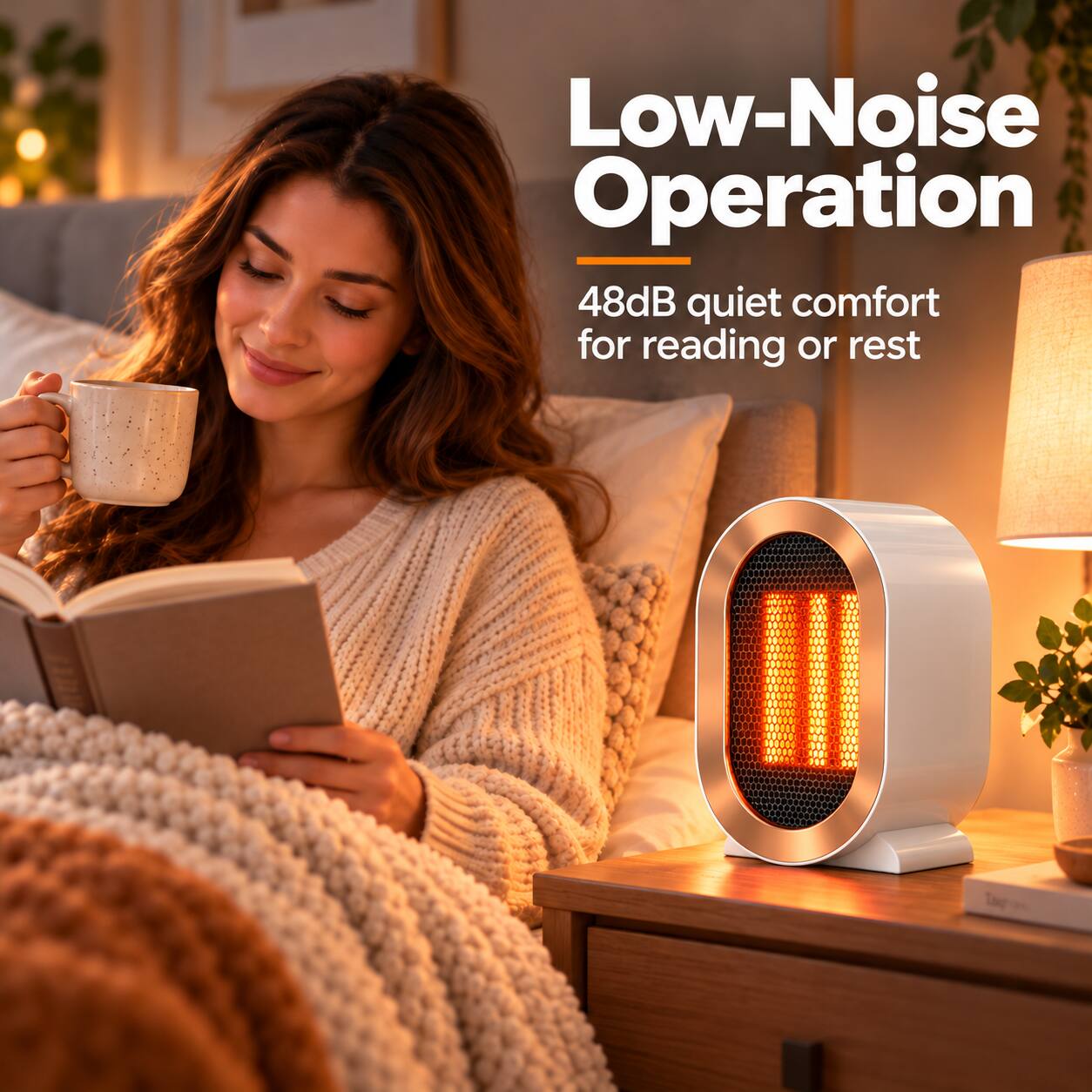 Low-Noise Operation  
48dB quiet comfort for reading or rest