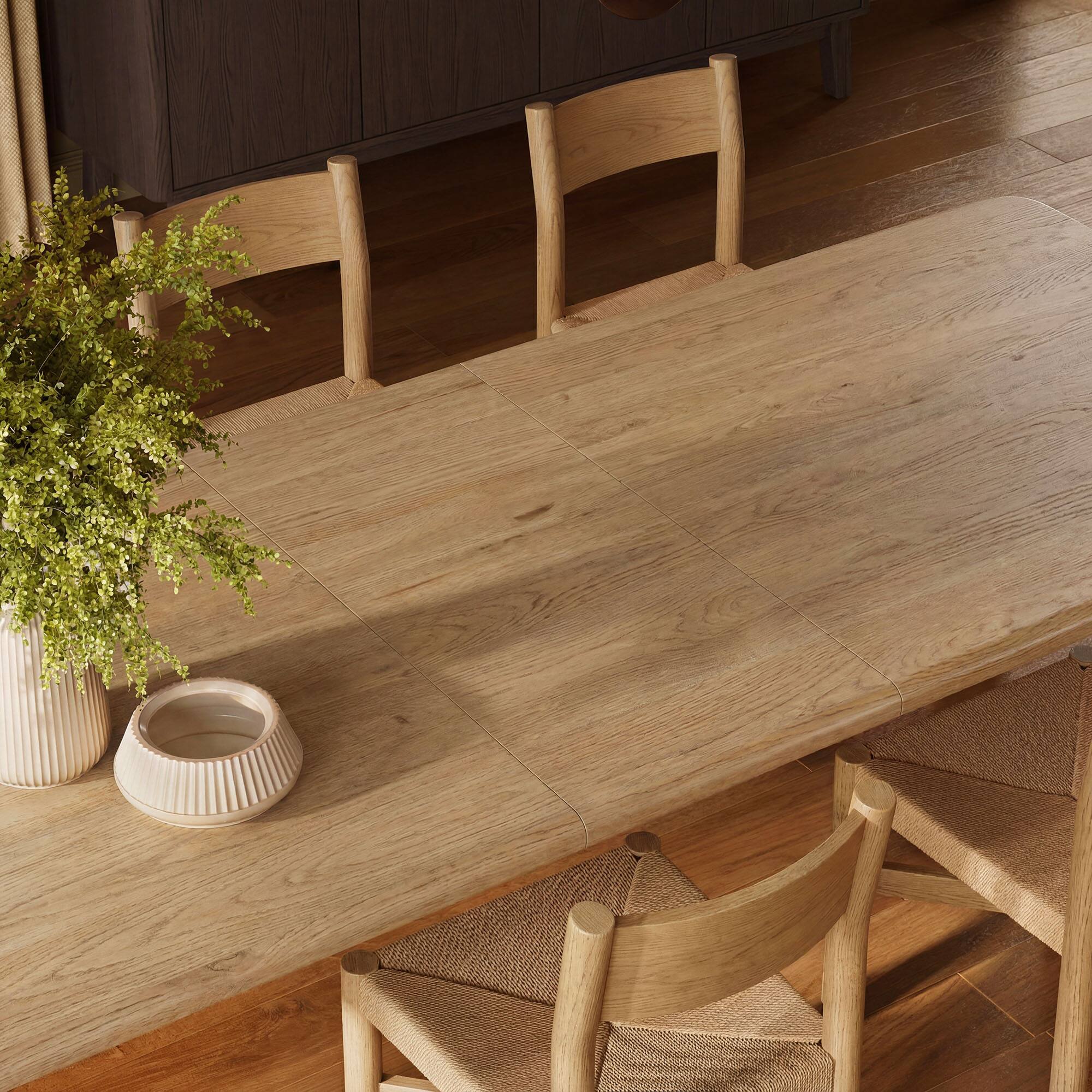 Alt View 3. Modway - Alvia 9-Piece Wood Extendable Dining Table and Chairs Set by Modway - Weathered Oak.