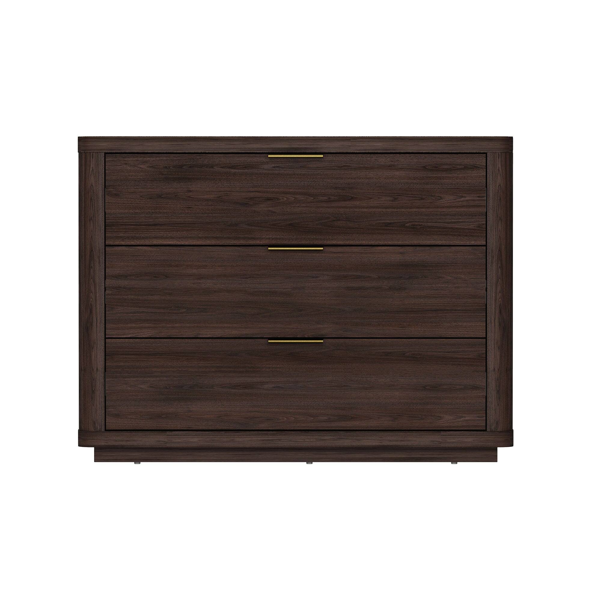 Front. Manhattan Comfort - Evelyn Modern 32" Nightstand - Brown.