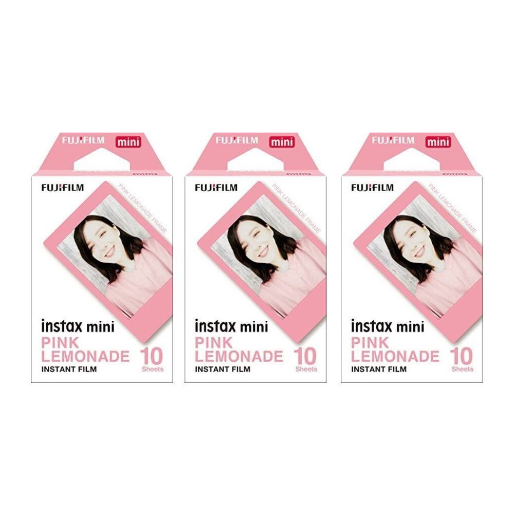 Fujifilm - Instax Mini Pink Lemonade Film (10 Exposures, 3-Pack)