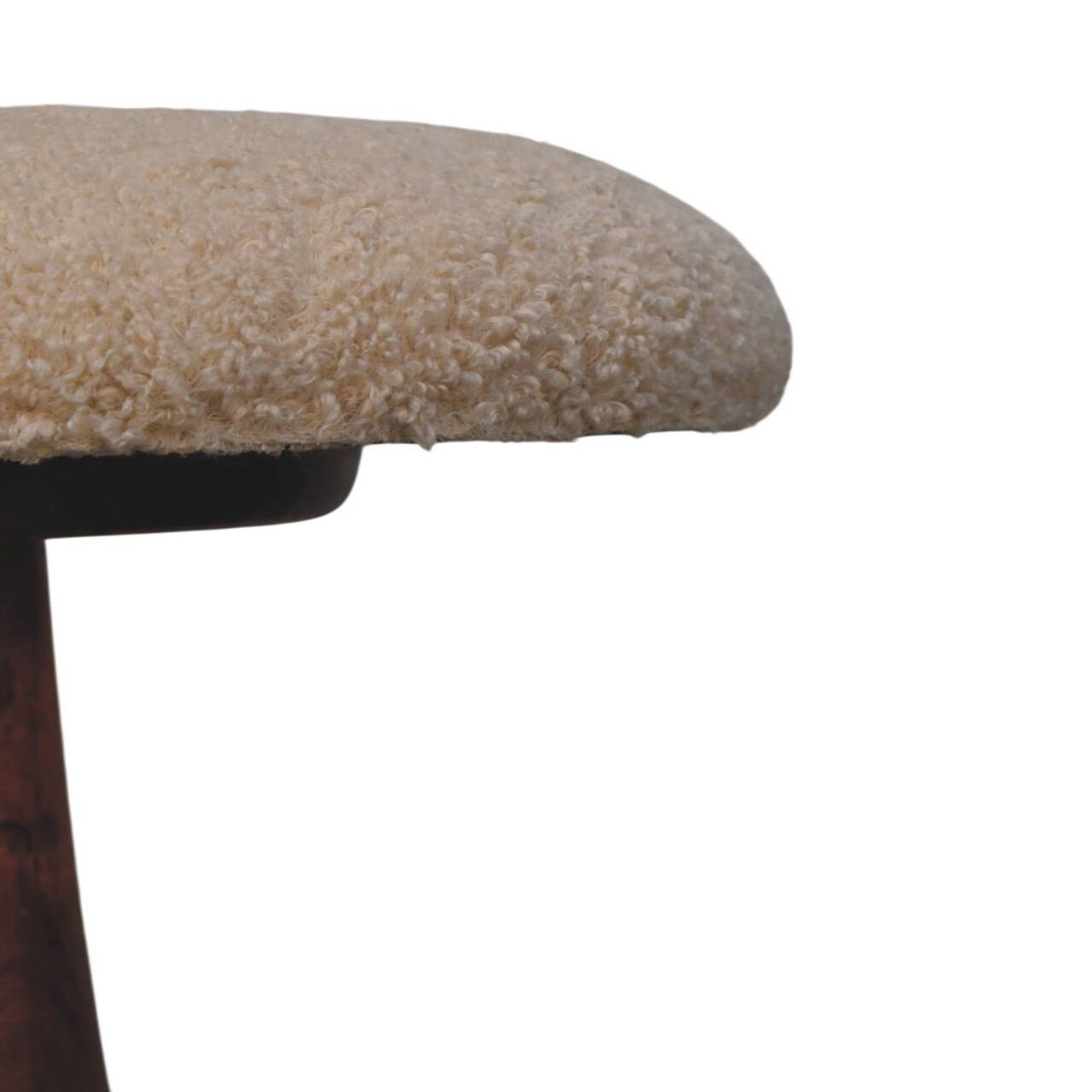 Alt View 4. Artisan Furniture - Artisan Furniture Solid Wood Boucle Teak Accent Stool - Brown.