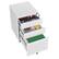 Alt View 3. GOODSILO - 3-Drawer Mobile File Cabinet with Lock, Legal/Letter Size, Metal Filing Cabinet - Installation Required - White.