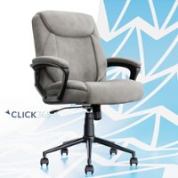 Click365 - Transform 1.0 Upholstered Desk Office Chair - Fabric - Light Gray - Front_Zoom