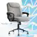 Front. Click365 - Transform 1.0 Upholstered Desk Office Chair - Fabric - Light Gray.