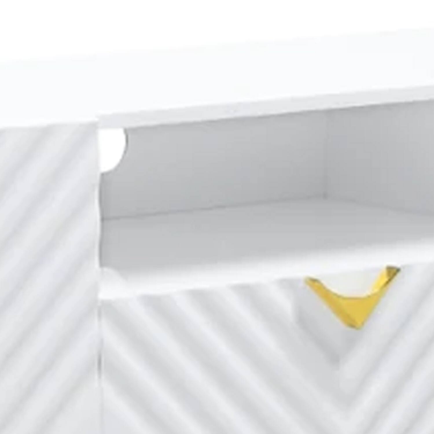 Alt View 2. Manhattan Lane - Tyra 79 Inch Modern TV Media Entertainment Center, 2 Doors - White.