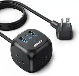Anker - 20W USB C Power Strip - Black