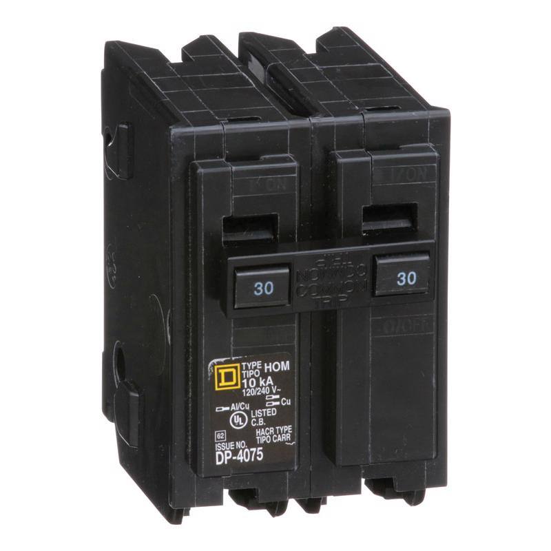 ION 30 30 A 0/0 FA TYPE HOM TIPO 10 kA 120/240 V- Cu AVCu LISTED UL HACR TYPE 62 CARR TIPO ISSUE NO. DP-4075