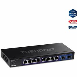 Trendnet - TEG-3102WS, 10-Port Multi-Gig Web Smart Switch - Black
