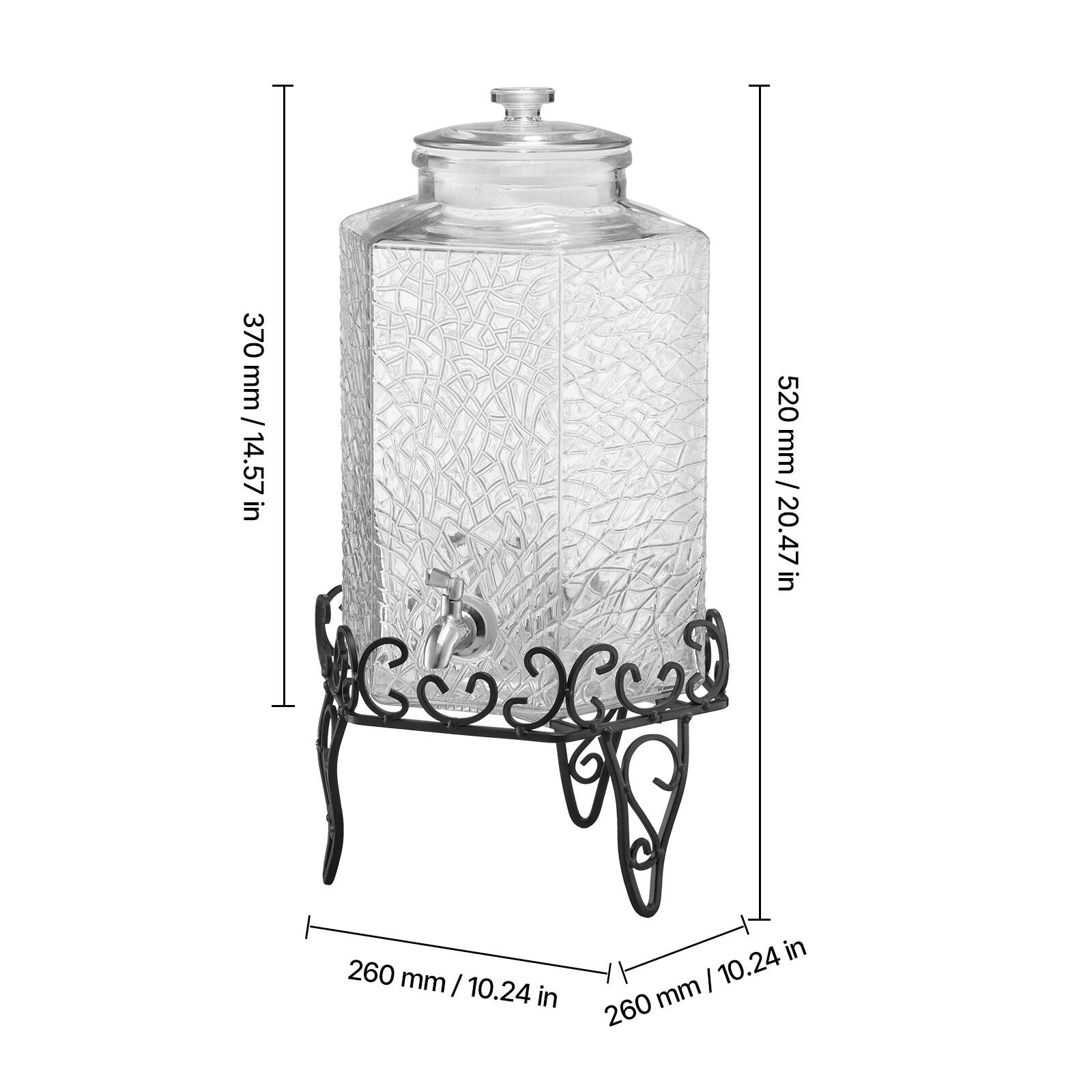 370 mm / 14.57 in  
520 mm / 20.47 in  
260 mm / 10.24 in  
260 mm / 10.24 in