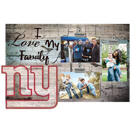 Fan Creations - New York Giants 11" x 19" I Love My Family Clip Photo Frame - Multicolor