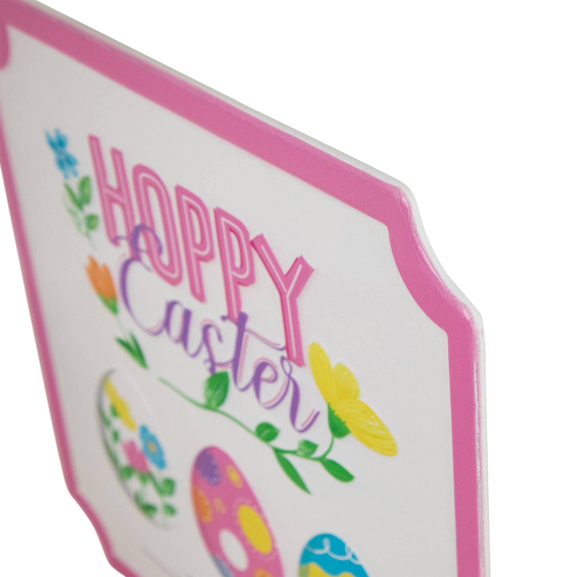 Northlight Hoppy Easter Open Daily Metal Wall Sign 9.75