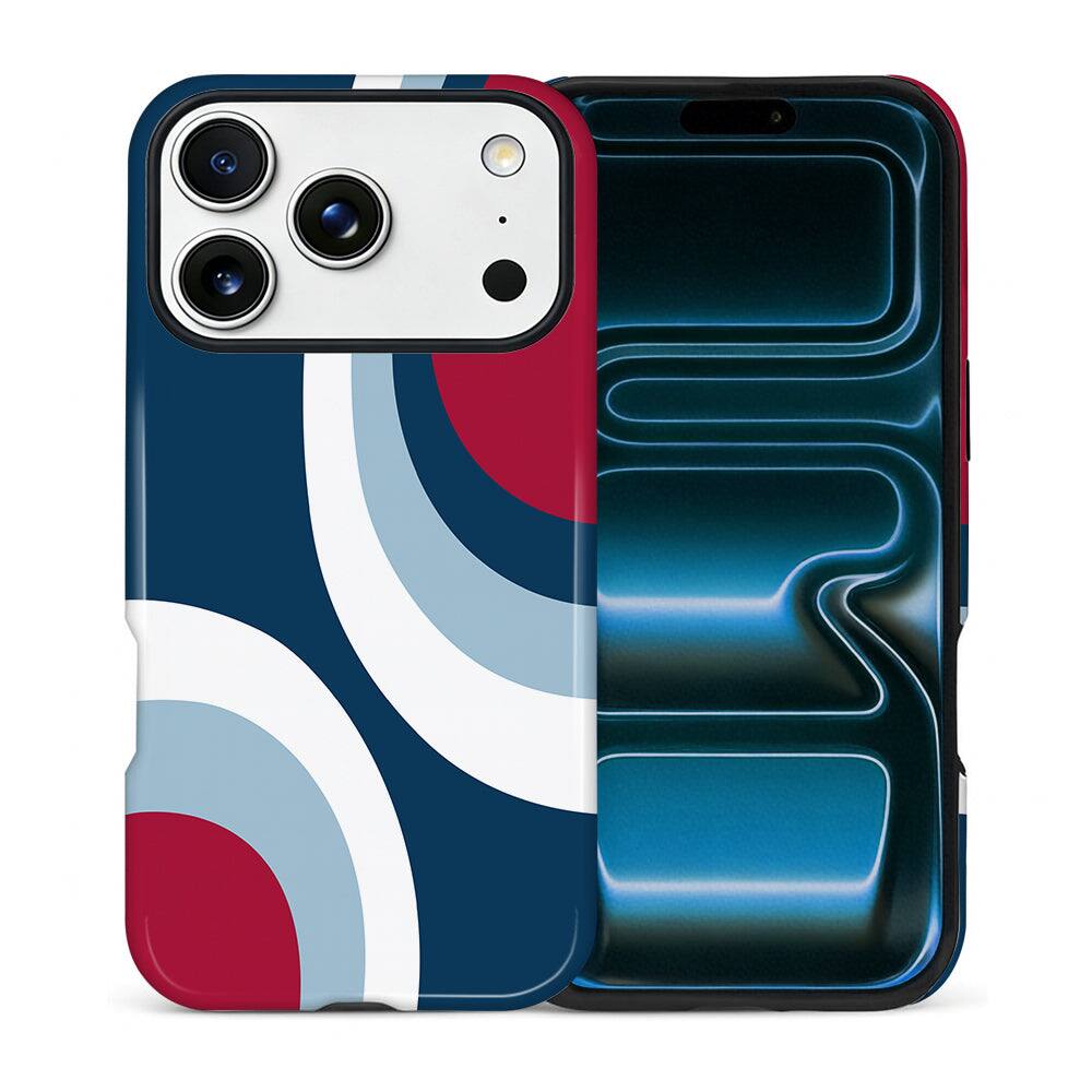 Front. Finnhomy - Smartphone Case for iPhone - Dual-Layer Heavy Duty Protective Cover - Modern Curve - Tropical Calm for iPhone 17 Pro Max.