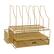 Front. Martha Stewart - Ryder Premium Large Mesh Metal Desktop Organizer - Gold.