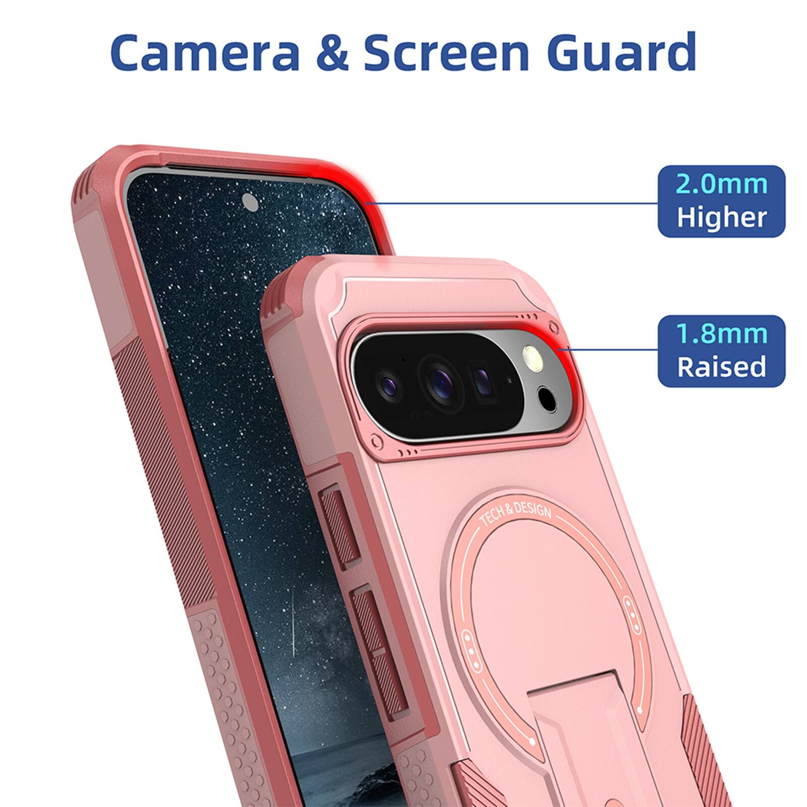 Camera & Screen Guard

2.0mm Higher

1.8mm Raised

TECH & DESIGN