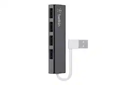 Front. Belkin - Belkin Ultra-Slim 4-port USB Hub.