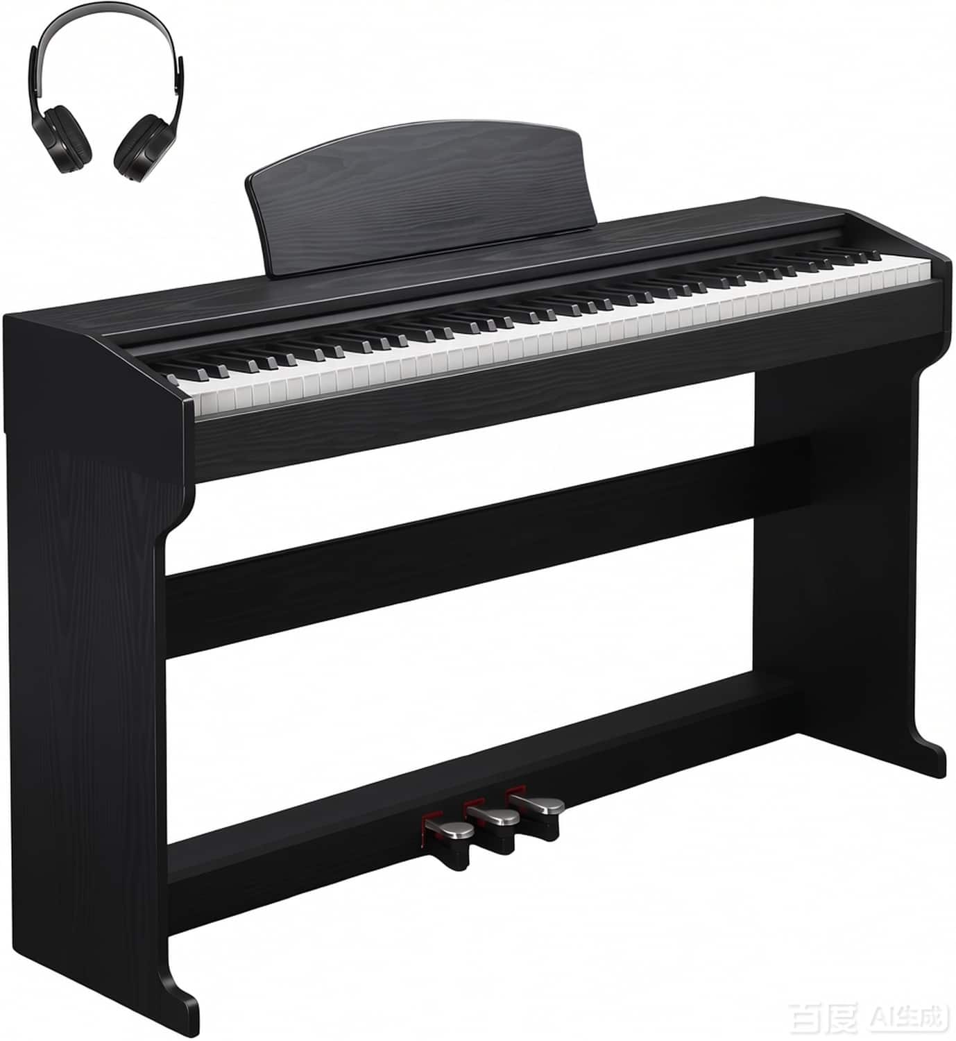 Winado - Digital Piano 88 Keys Heavy Hammer Keyboard, with Large LCD Display, Headphone and Triple Pedals, Beginner Friendly, Sup