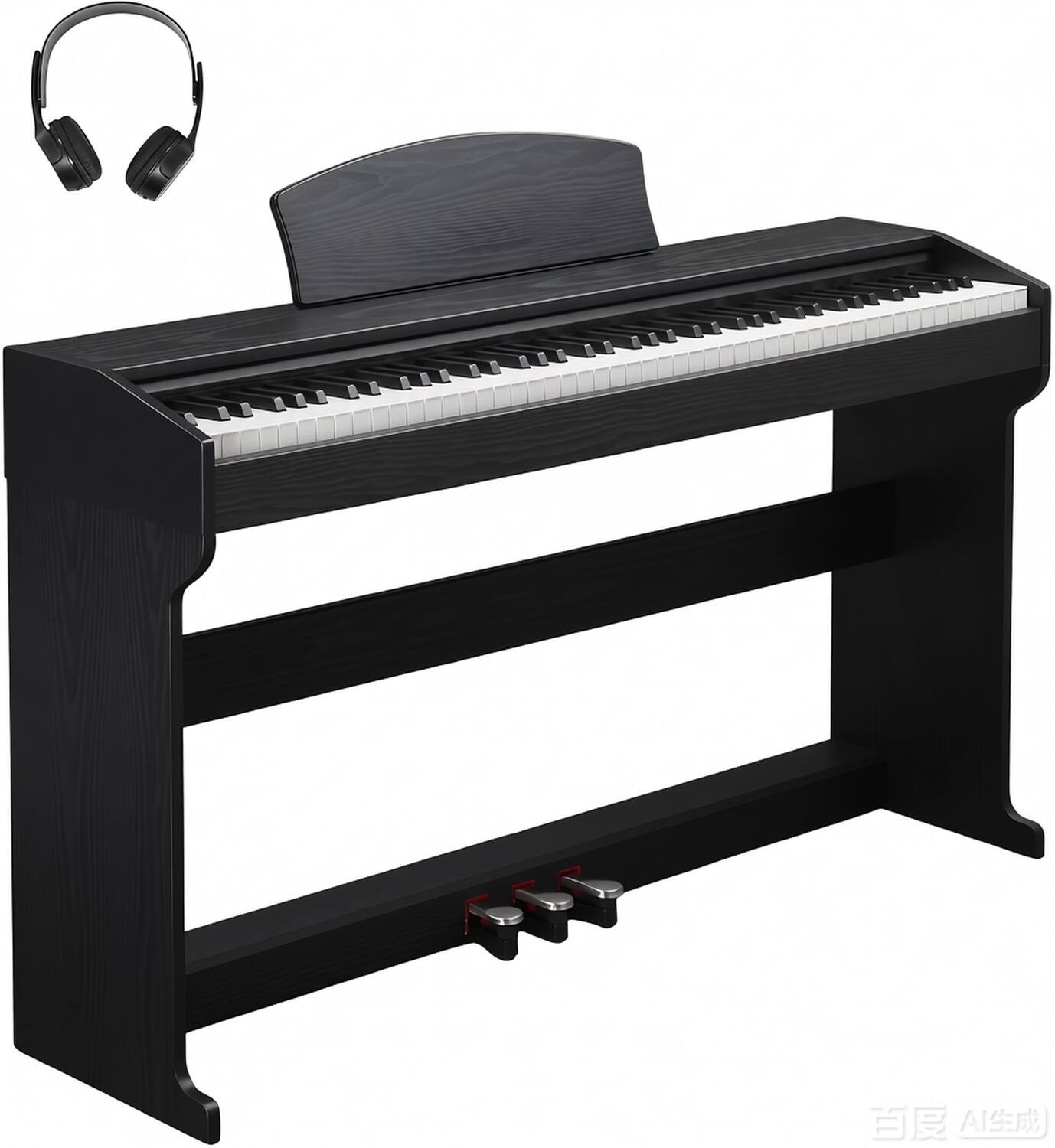 Front. Winado - Digital Piano 88 Keys Heavy Hammer Keyboard, with Large LCD Display, Headphone and Triple Pedals, Beginner Friendly, Sup.