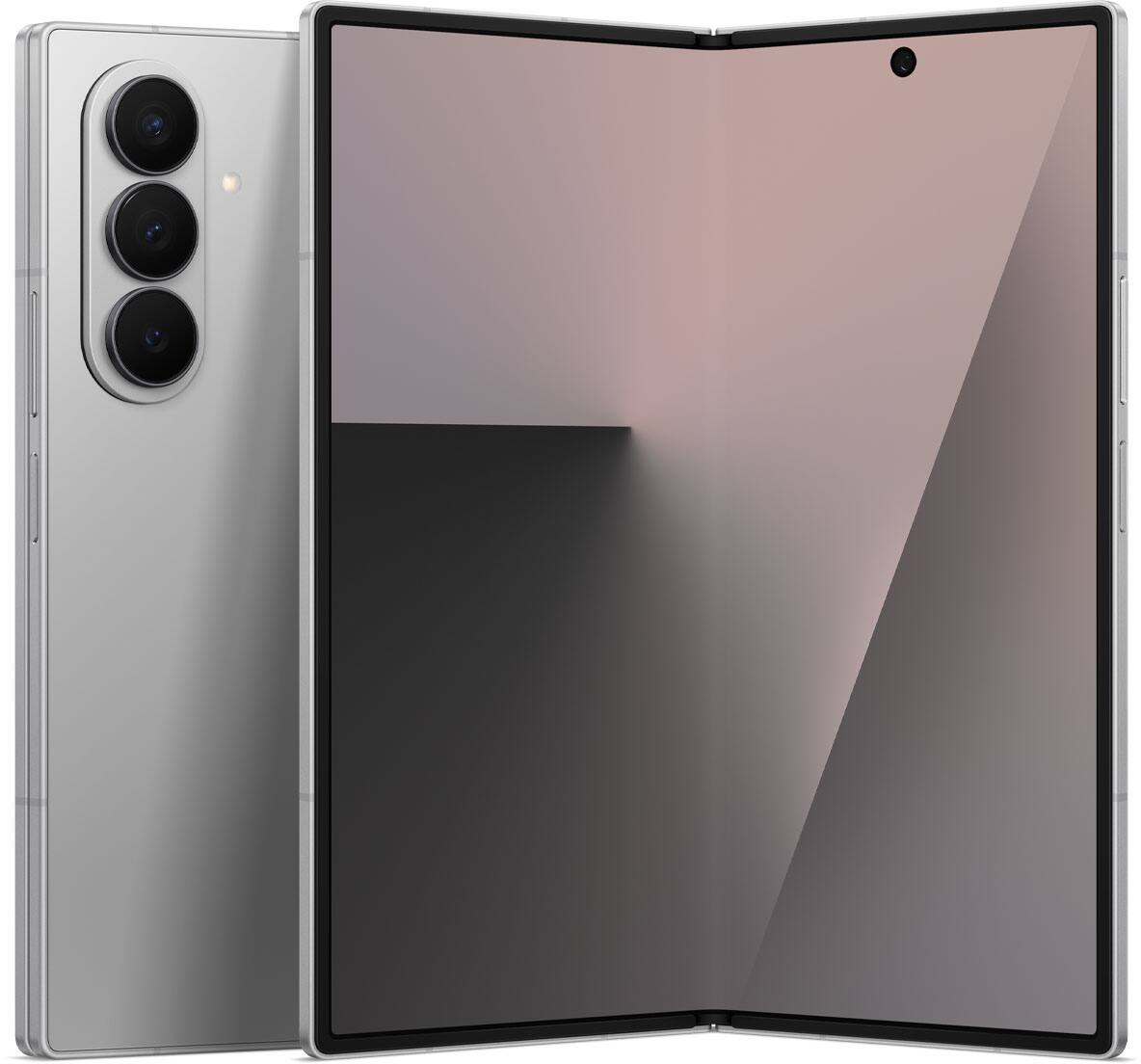 Front. Samsung - Galaxy Z Fold7 512GB - Silver Shadow.