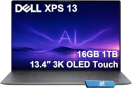 Dell - XPS - 13.4" 3K OLED Touchscreen Laptop - Snapdragon X Elite X1E-80 2024 - 16GB Memory - 1TB Storage - Copilot+ PC - Graphite