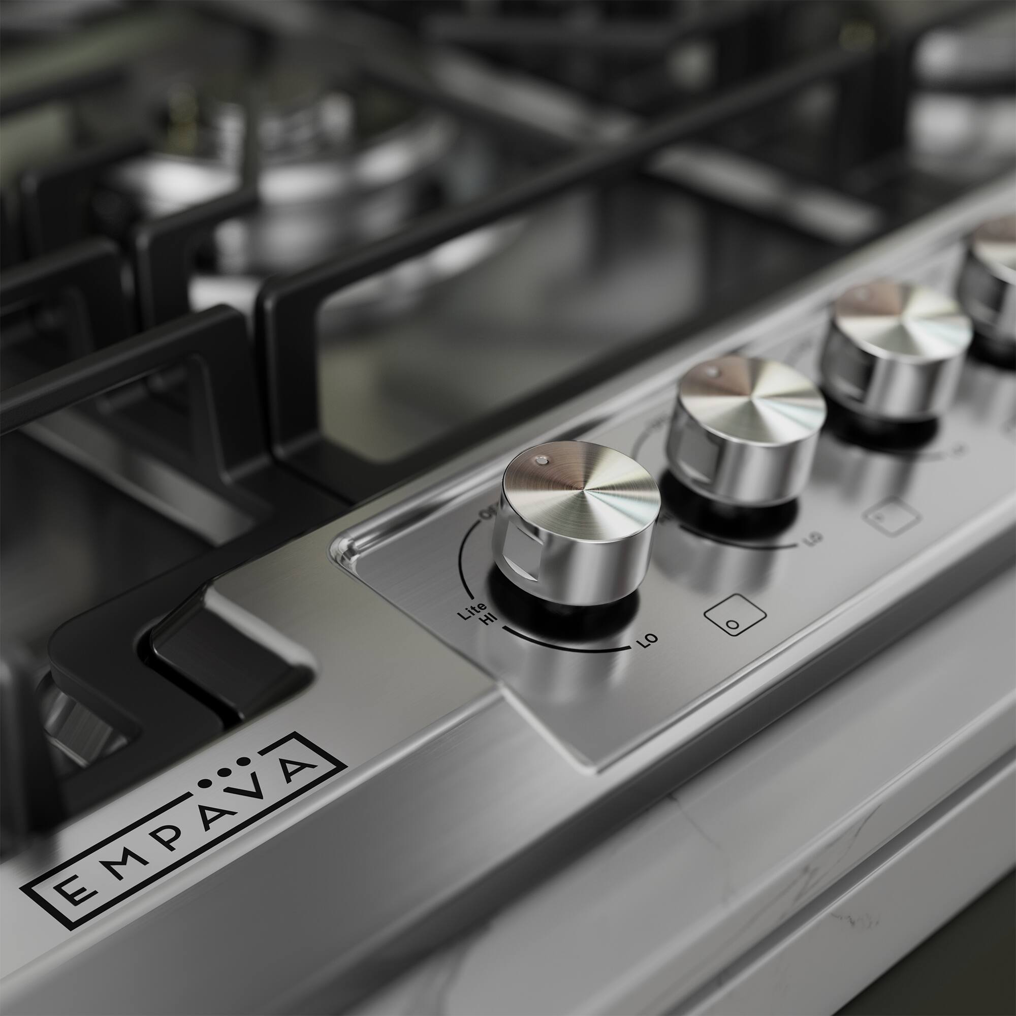 Back. Empava - 36 in. 5 Burners Recessed Gas on Glass Cooktop - Stainless Steel.