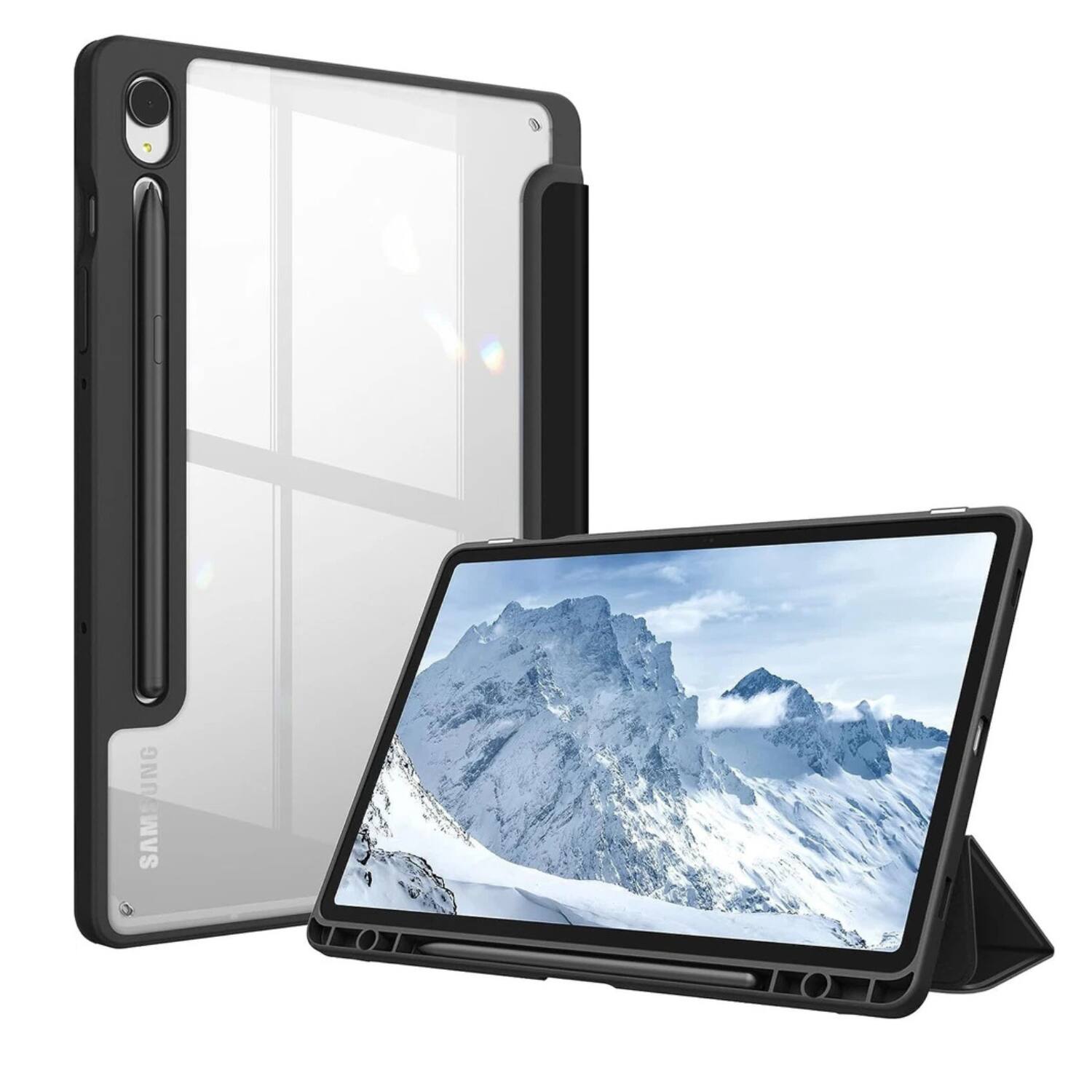 Stock Preferred - Hybrid Slim Case for Samsung Galaxy Tab S10 FE / S9 FE 5G 10.9" & S9 11" - Black