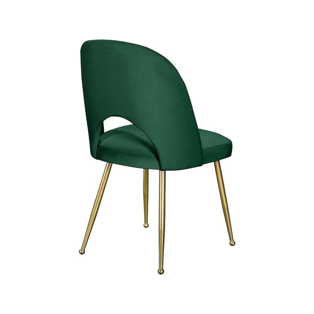Alt View 3. Meridian Furniture - Logan Green Velvet Dining Chair, Set of 2 - Green.