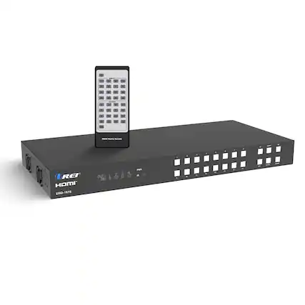 REI HOMI UHD-1616
INPUT: 1 2 3 4 5 6 7 8 9 10 11 12
OUTPUT: 1 2 3 4 5 6 7 8 9 10 11 12
PWR