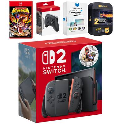 Switch 2 + Mario Kart World Bundle with Donkey Kong Bananza, Pro Switch 2 + Mario Kart World Bundle with Donkey Kong Bananza, Pro