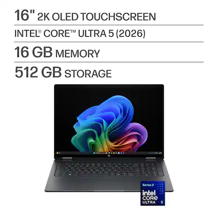 16" 2K OLED TOUCHSCREEN
INTEL® CORE™ ULTRA 5 (2026)
16 GB MEMORY
512 GB STORAGE
Series 3
intel CORE ULTRA 5