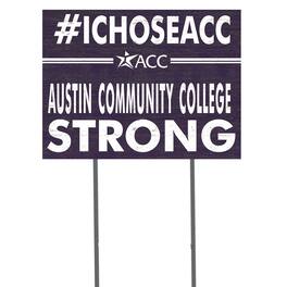 Jardine - Austin Community College 18'' x 24'' I Chose Lawn Sign - Purple