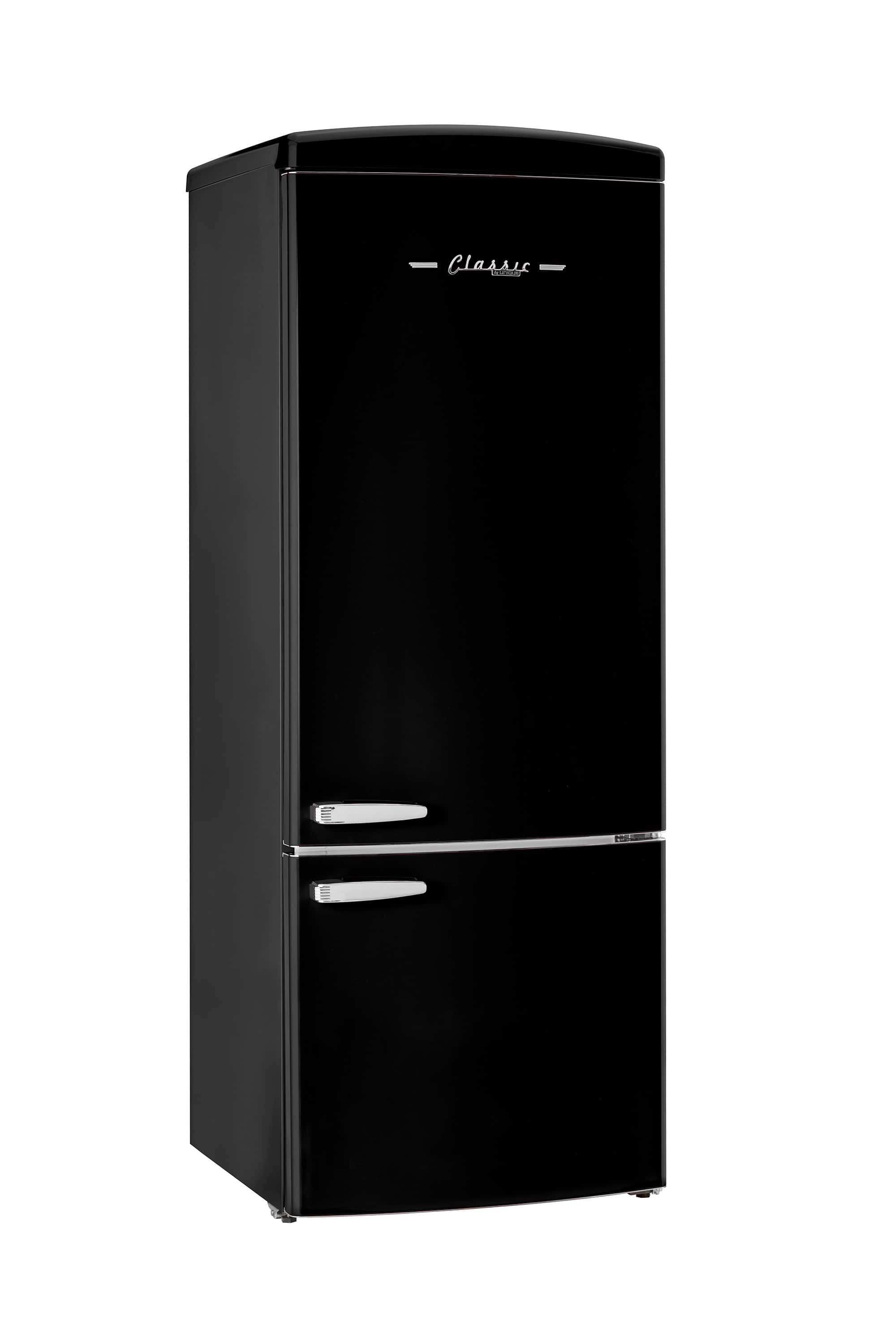 Unique Appliances - Classic Retro 16.7 cu.ft Bottom Freezer Counter Depth Refrigerator - Midnight Black - Front_Zoom