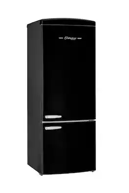 Unique Appliances - Classic Retro 16.7 cu.ft Bottom Freezer Counter Depth Refrigerator - Midnight Black