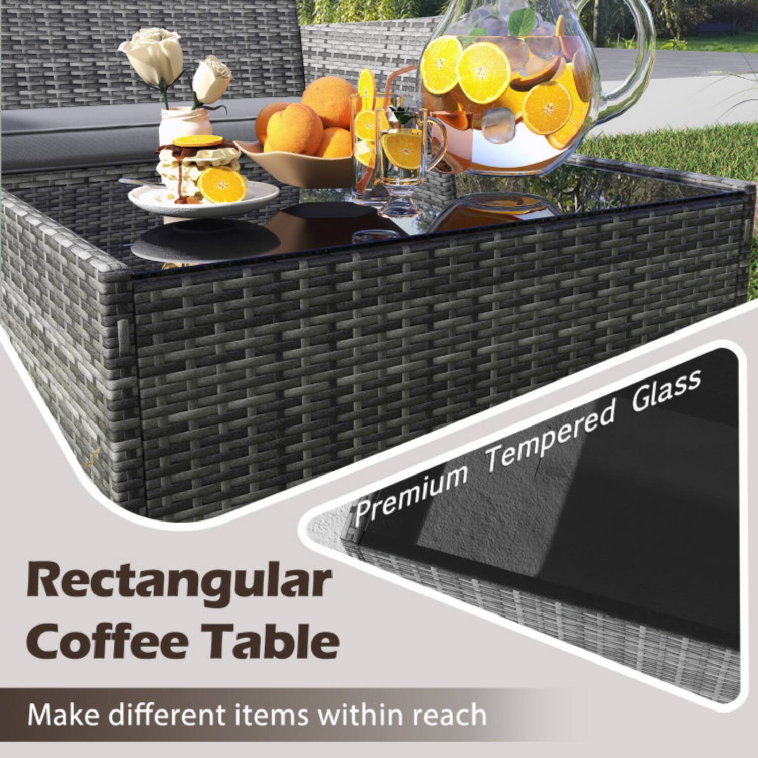 Rectangular Coffee Table

Premium Tempered Glass

Make different items within reach