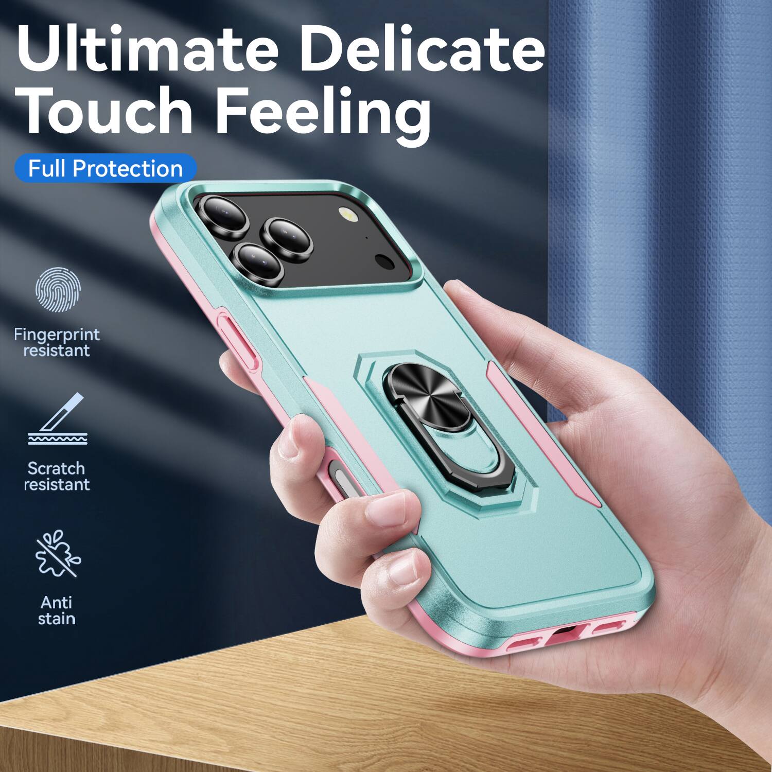 Ultimate Delicate Touch Feeling  
Full Protection  
Fingerprint resistant  
Scratch resistant  
Anti stain