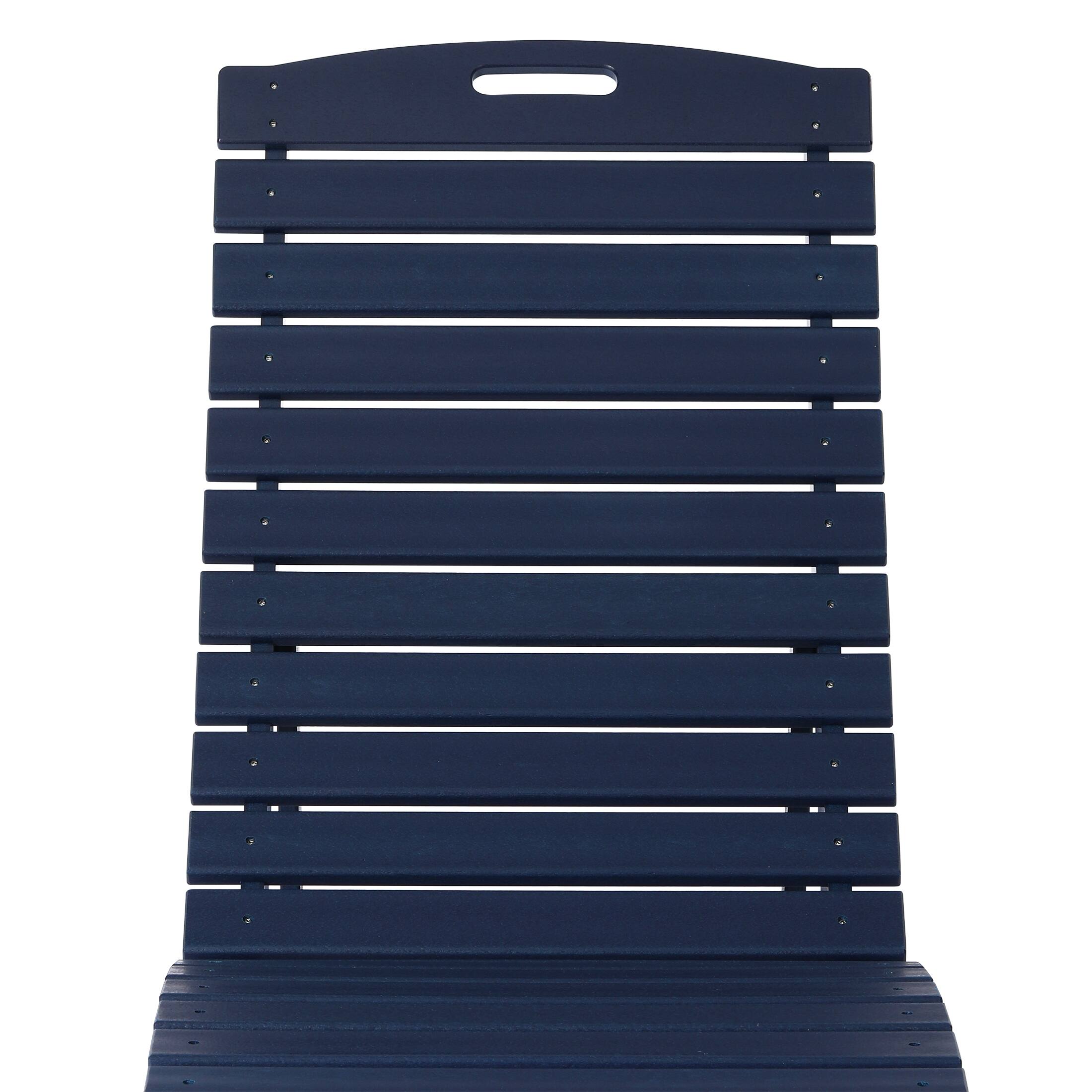 Alt View 2. WestinTrends - WestinTrends Ventura Outdoor HDPE In-Pool Patio Chaise Lounge Chair With Wheels - Navy Blue.