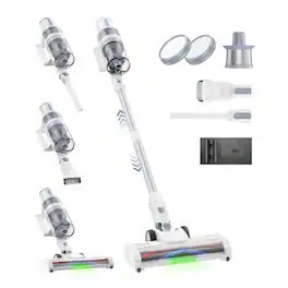 Xenonlab - 45kpa Cordless Stick Vacuum Cleaner Rechargeable Stick Vacuum Lightweight Upright for Home Hardwood Floor - White