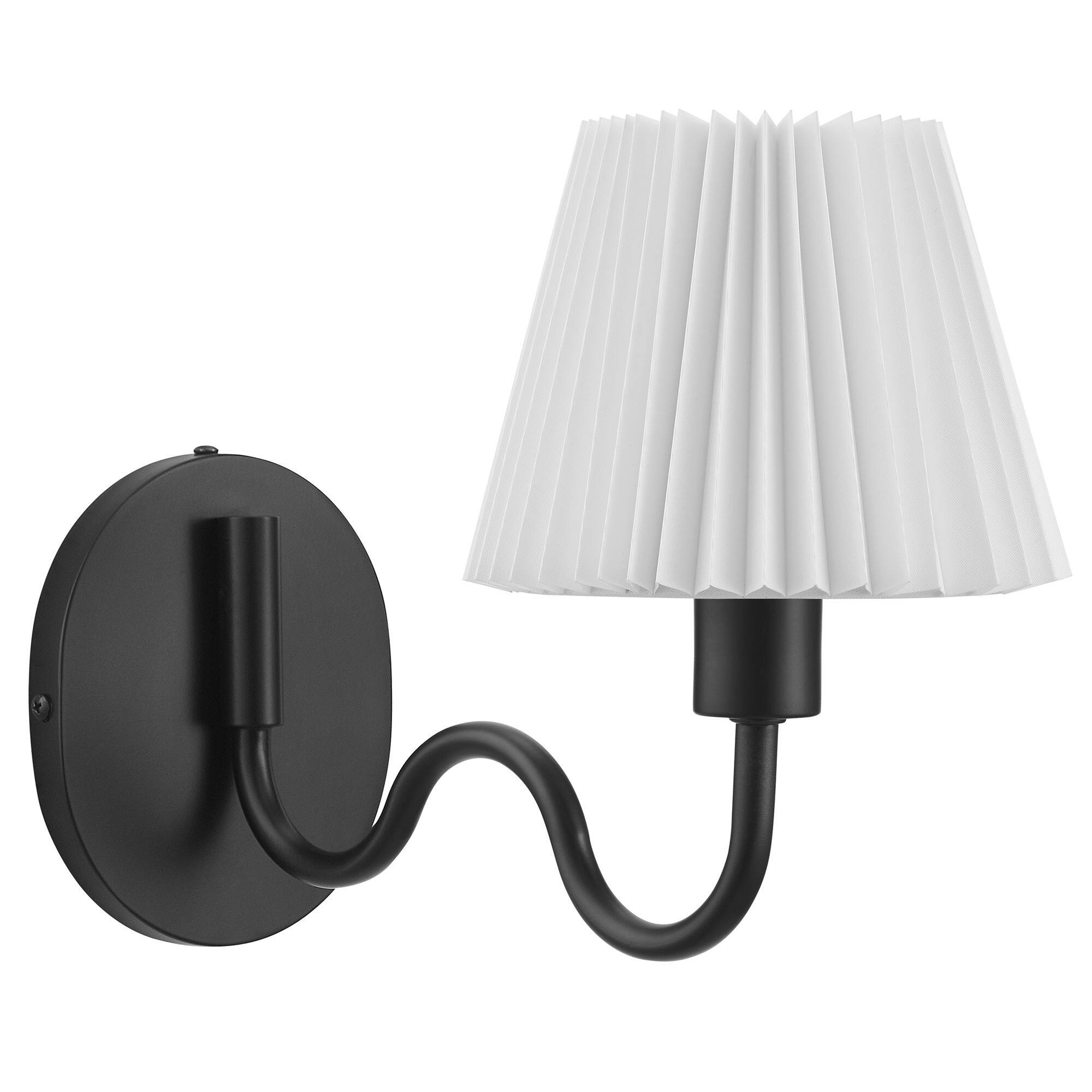 Angle. Modway - Wave Squiggle Arm Wall Sconce by Modway - Black.