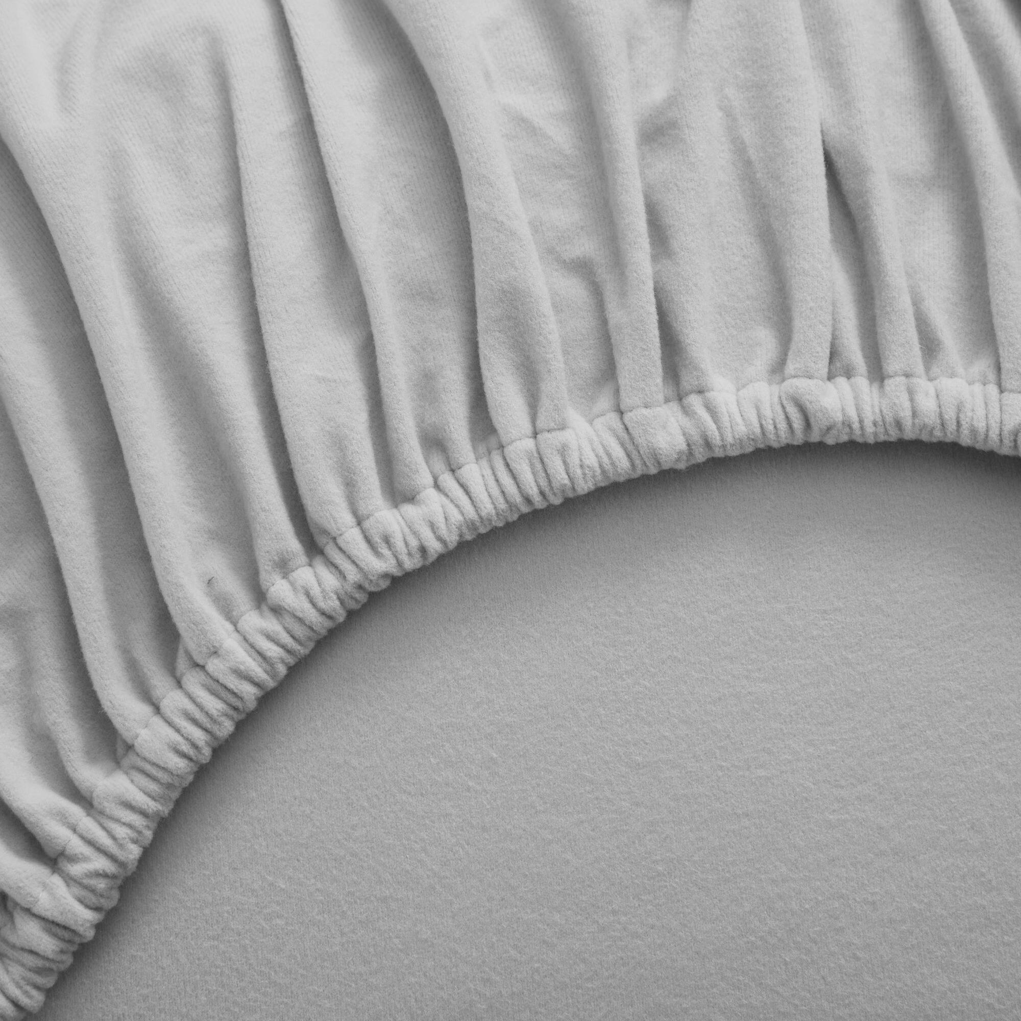 Left. Sweet Home Collection - Solid Flannel Sheets Warm and Cozy Extra Deep Pockets, King - Silver.