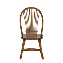 Liberty Furniture Industries - Treasures Sheaf Back Side Chair - Oak-Set of 2 in Rustic Oak - Brown