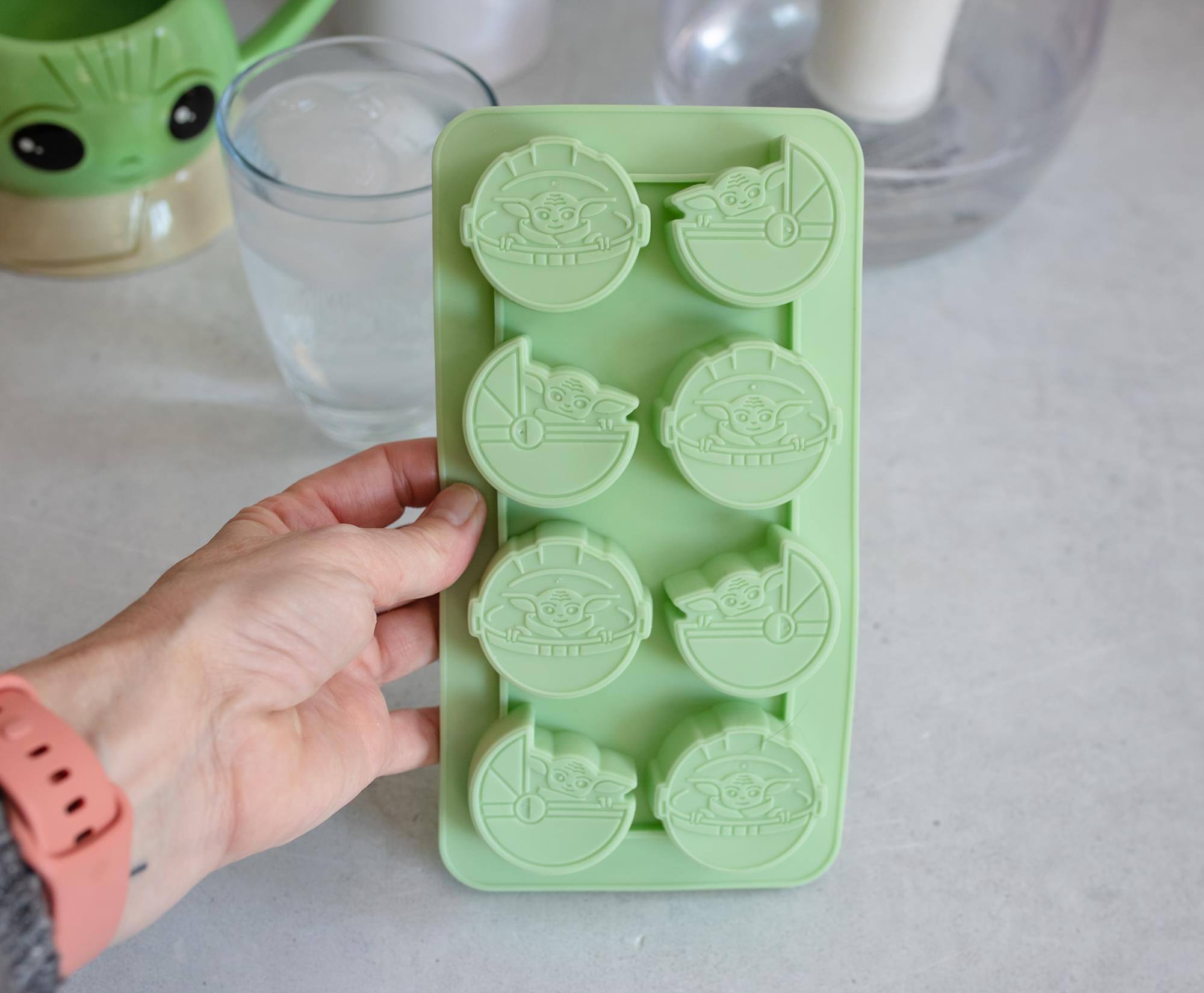 Alt View 10. Star Wars - Star Wars: The Mandalorian The Child Silicone Mold Ice Cube Tray - Green.