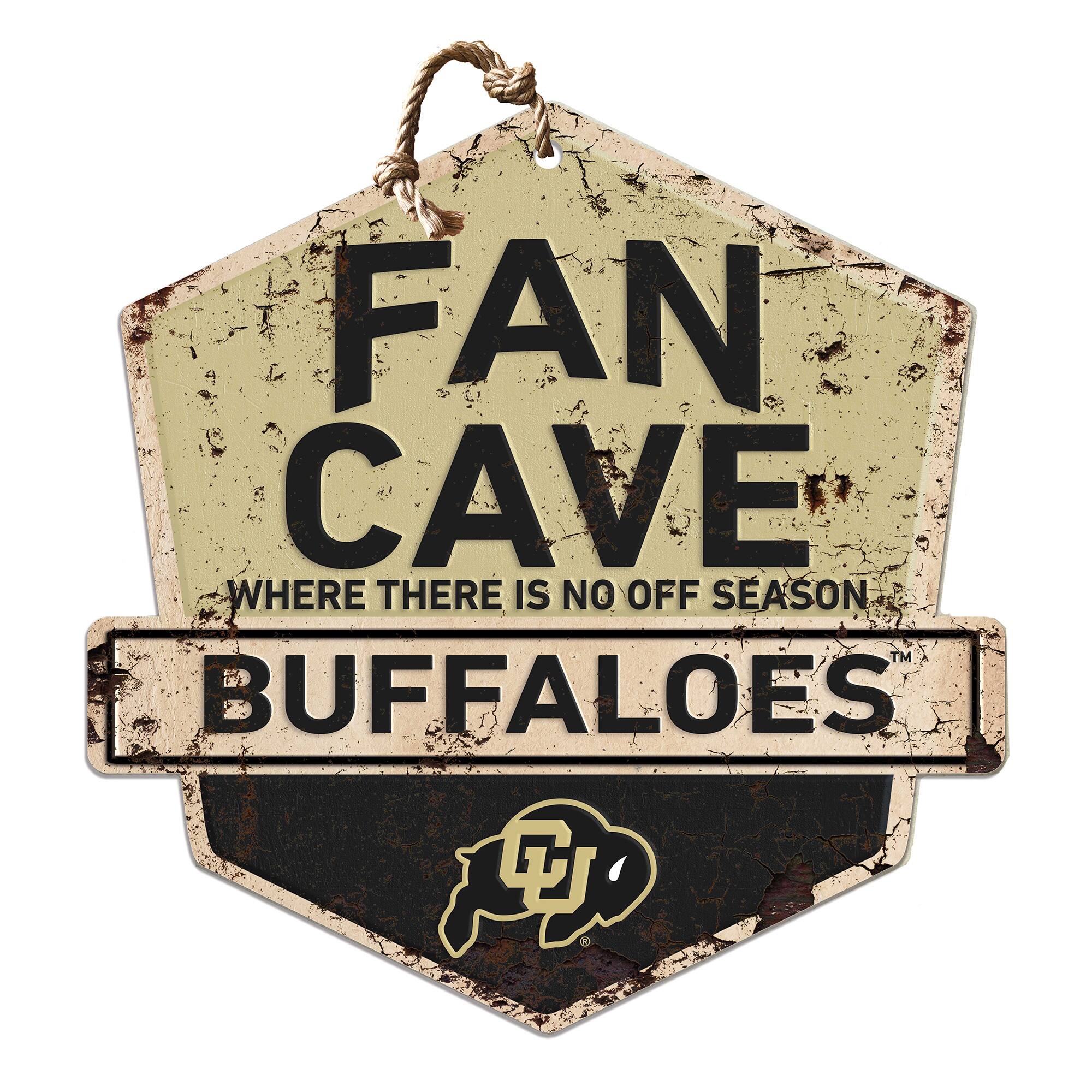 Colorado Buffaloes 20'' x 20'' Fan Cave Badge Sign