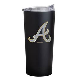 Logo Brands - Atlanta Braves Black Foil 20oz. Powder Coat Tumbler - Multicolor