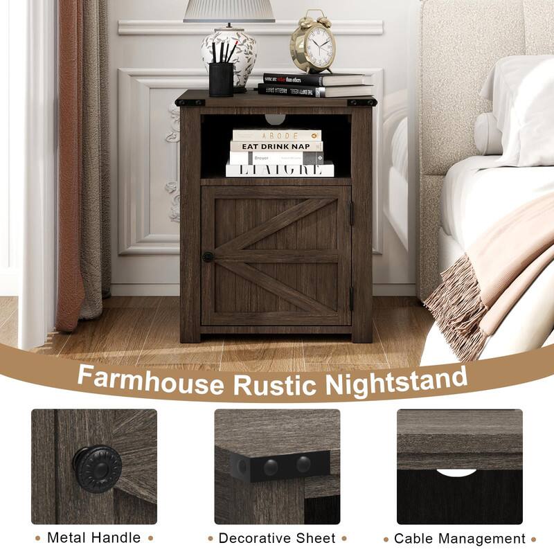 Farmhouse Rustic Nightstand

- Metal Handle
- Decorative Sheet
- Cable Management

EAT DRINK NAP
LIAIGRL