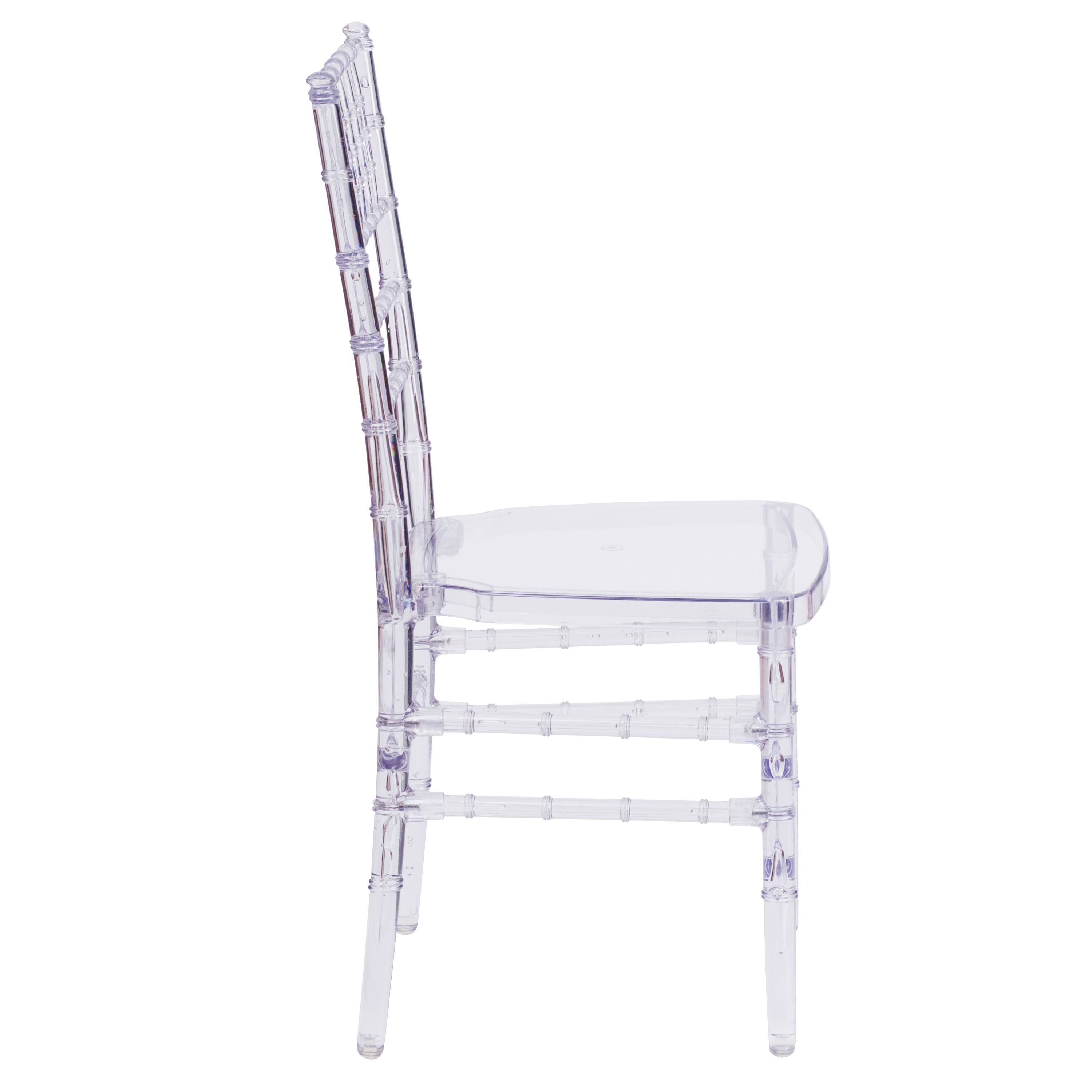 Alt View 6. Emma + Oliver - Stacking Ghost Chair - Crystal Ice.