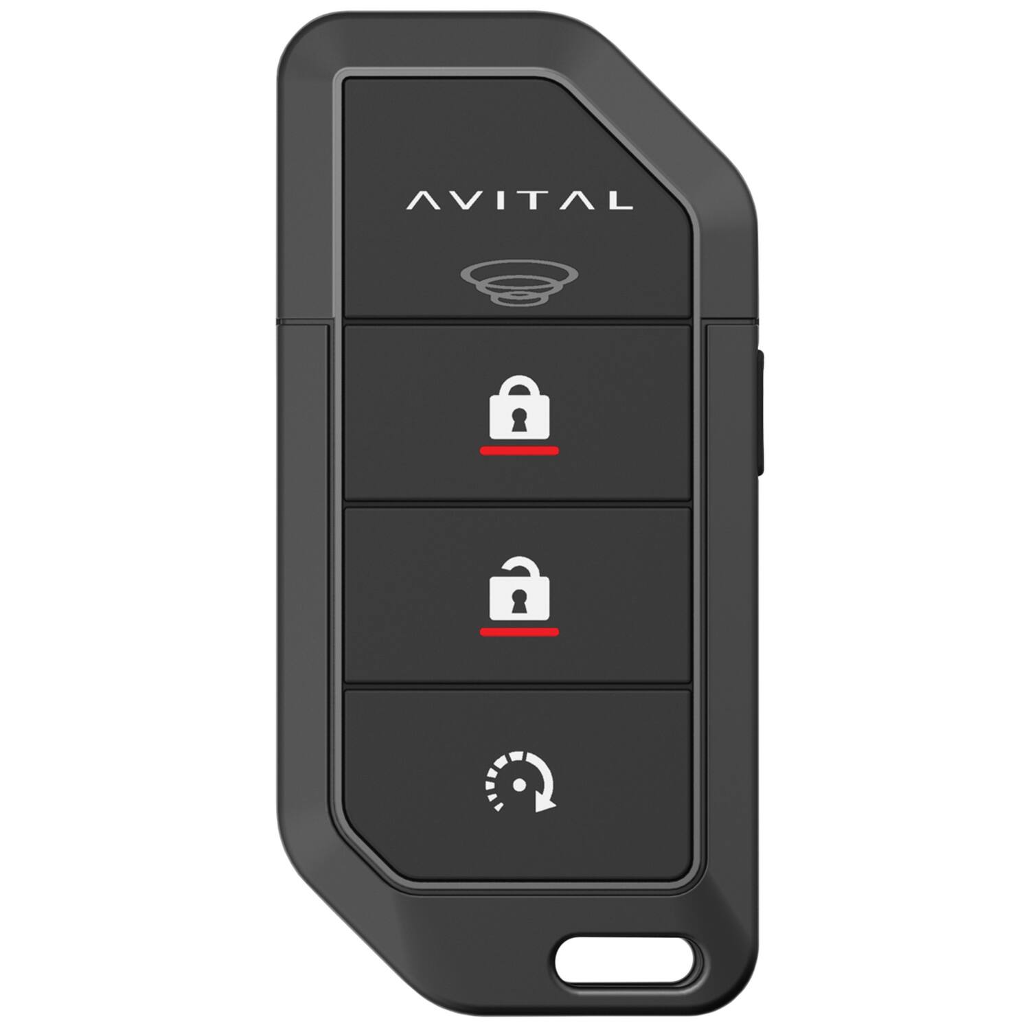 Left. AVITAL - D9147L Two 1-Way 4-Button Remotes 1/4-Mile Range for DS3/DS3+ RF Models - Onyx Black.