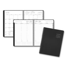 AT-A-GLANCE - Contemporary Lite Weekly Monthly Planner 11 x 8.25 Black Simulated Leather Cover 12 Month Jan to Dec 2026