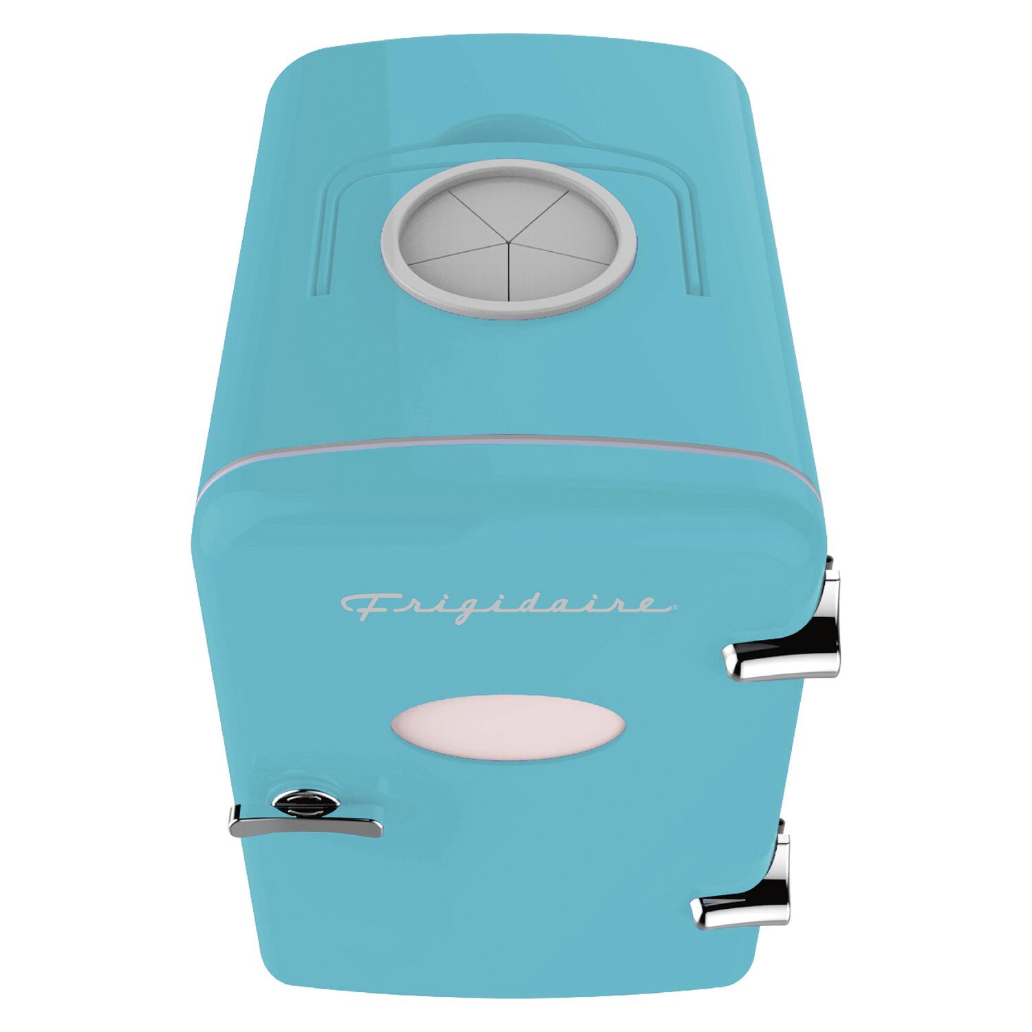 Alt View 3. Frigidaire - Frigidaire Efmis171-blue 6+1-can 48-watt Retro Mini Portable Fridge With Top-mounted Active-cooling Can Holder (blue) - blue.