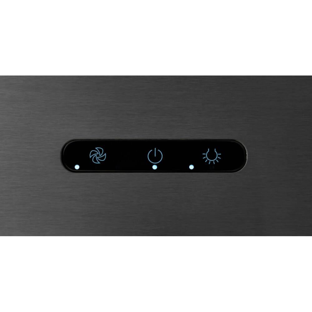 Alt View 3. Broan - Broan Elite EW48 Series 30-Inch Pyramidal Chimney Range Hood, 460 Max Blower CFM, Black Stainless Steel - Stainless Steel.